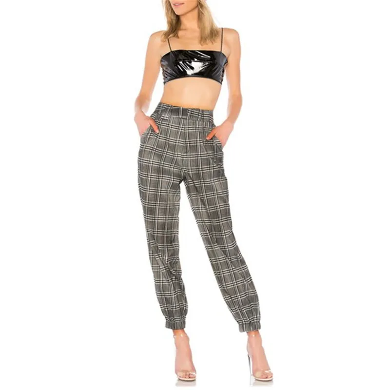 2019 Cargo Elasticated waist Trousers Women's Pockets On Both Sides Trousers Casual Long Straps High Waist Pants Fashion 2019 Cargo Elasticated waist Trousers Women's Pockets On Both Sides Trousers Casual Long Straps High Waist Pants Fashion