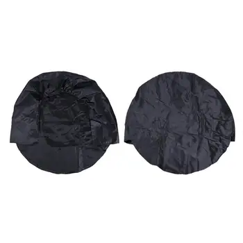 

2pcs Wheel Tire Dustproof Covers for Auto Truck Car Camper Trailer(Black)