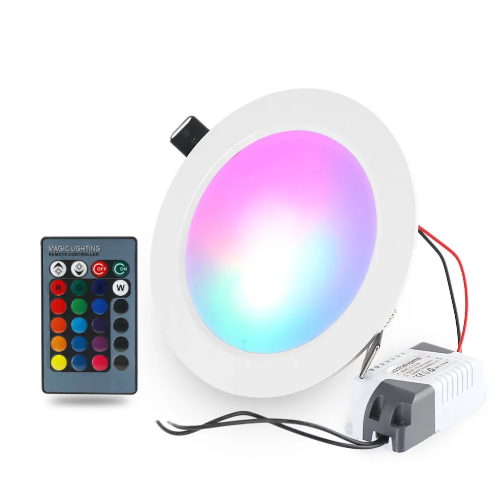 

Embedded Round /square Colorful LED RGB Panel Downlight 5W 10W RGB Panel Light LED panel Global lighting LED Ceiling Panel