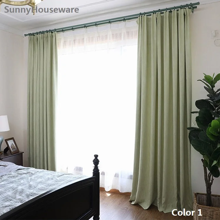SunnyHouseware High quatily Natural cotton and bamboo curtains and sheer for your windows can be customize