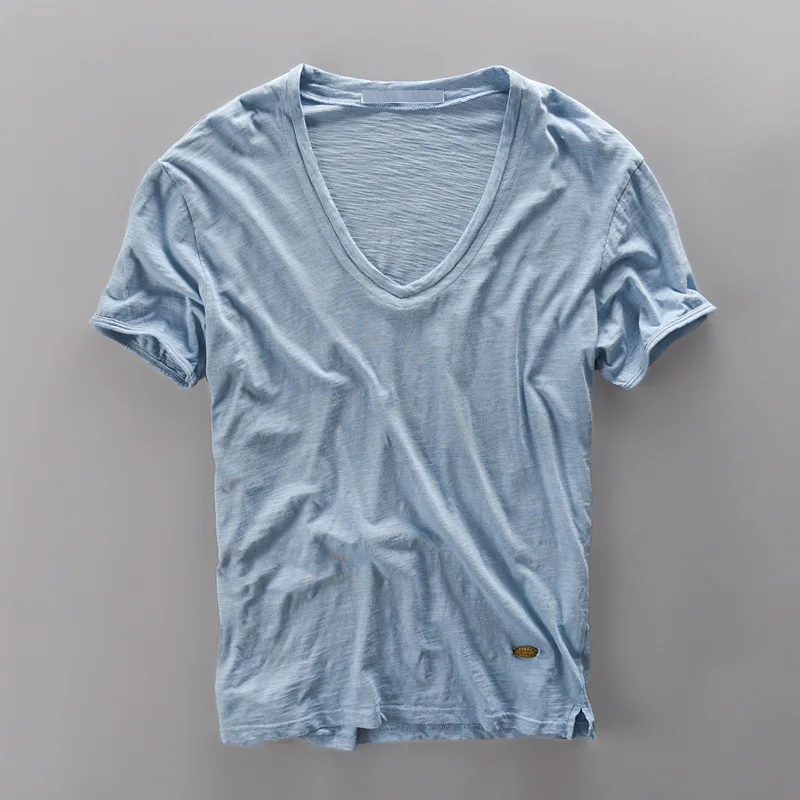 New style 100 Bamboo cotton t Shirt Men Short Sleeve shirt casual men