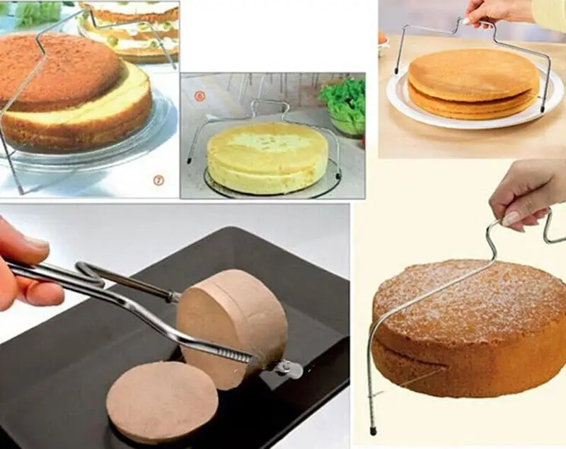 1 шт. utensiles Patisserie слайсер из нержавеющей стали регулируемый 2 проводной резак для