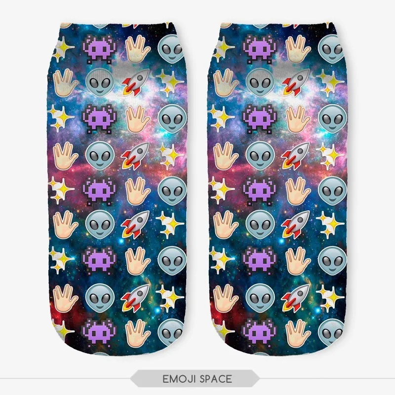 [COCOTEKK] креативная Новинка, чужеродные женские носки, носки в горошек, с рисунком планеты, космоса, Вселенная, галактика, забавные носки, Ghost Gesture Calcetines