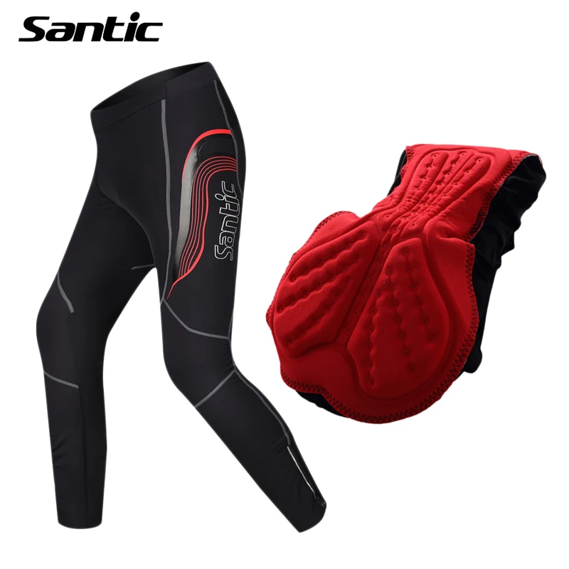 SANTIC штаны для велоспорта мужские 4D Pad длинные штаны для шоссейного горного велосипеда дышащие горные фитнес колготки одежда для велоспорта