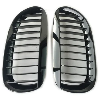 

Gloss black For BMW E63 E64 Front Bumper Kidney Grille 6 Series Coupe Convertible 2005 - 2010 630i 650i