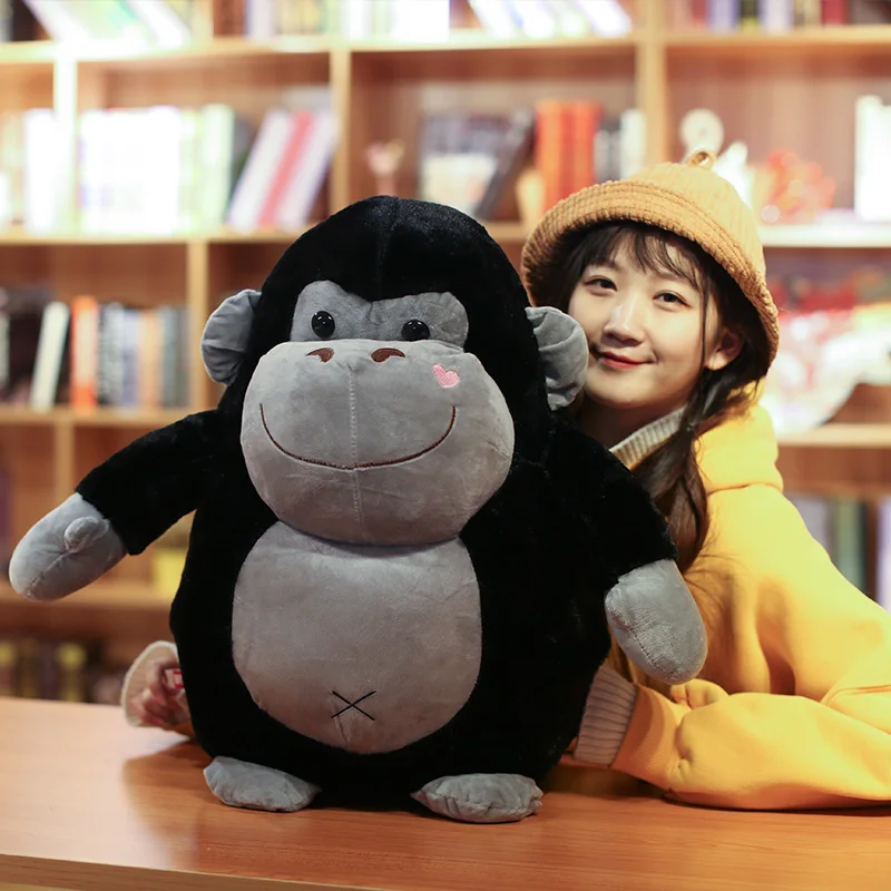 Dorimytrader Cute Gorilla Plush Doll Forest Animal Monkey Stuffed Toy Dolls Girl Child Birthday Christmas Gift Deco 30inch 75cm DY50522 (4)