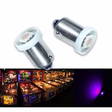 PA Máquina de Pinball Lâmpada LED 10 PCS x LED #1893 #44 #47 #1847 BA9S 1SMD 5050 AC DC 6.3 V Roxo DIODO EMISSOR de luz