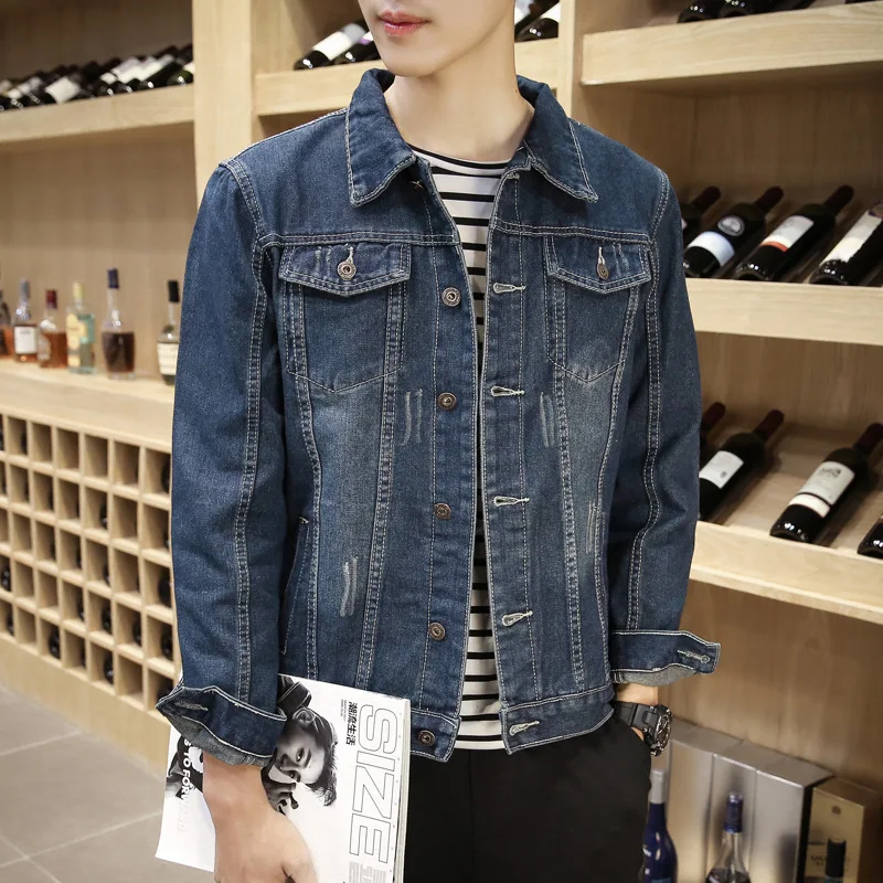 2018New Fashion Street Mens Ripped Denim Jackets With Multi Zippers