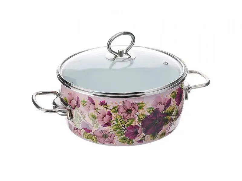 Кастрюля VITROSS, Violeta, 5 л, со стеклянной крышкой, розовый