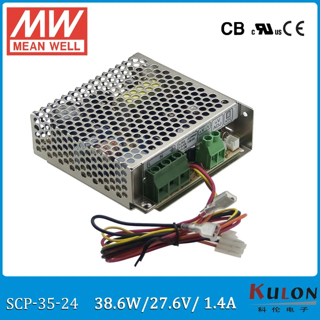 Original MEAN WELL SCP 35 24 27.6V 1.4A 38.6W temperature