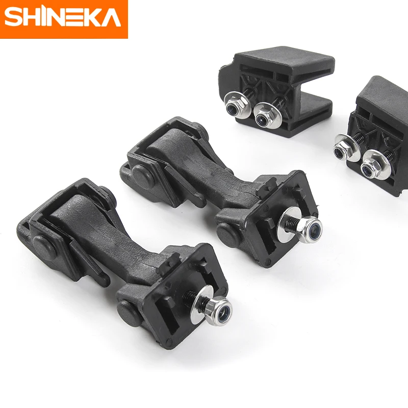  SHINEKA For Jeep Wrangler TJ 1997-2006 Black Engine Lock Hood Latch Catch Cover ABS Exterior Second