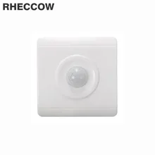 RHECCOW 185-240 в тело инфракрасный настенный выключатель света Регулируемый автоматическое освещение PIR сенсорный детектор в случае пожара, при пожаре