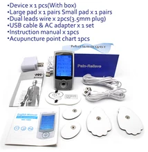 Pulse Digital Meridian Therapy Massager Dual Output Tens 16 Modes Portable EMS Relax Muscle Stimulator Fat Burner Pain Relief tens unit dual channle output tens ems digital therapy pain relief electrical nerve muscle stimulator with gloves and slipper