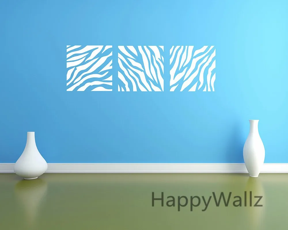 3 Piece Zebra Vinyl Wall Sticker 3 piece zebra vinyl wall sticker