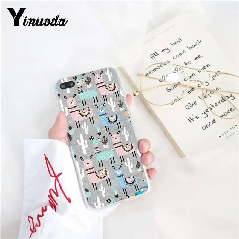 Yinuoda милые ламы Альпака животные мультфильм новинка Fundas PhoneCase для iPhone8 7 6 6S Plus X XS MAX 5 5S SE XR 11 11pro 11promax