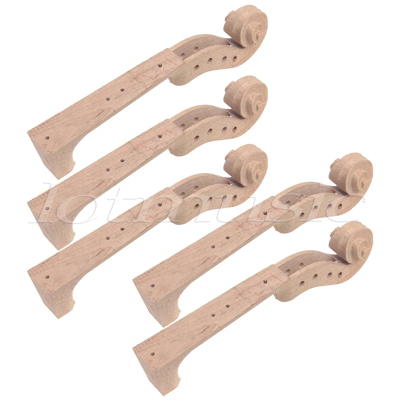 5 комплектов 4/4 Кленовая скрипка воротник ручная резная Шейная детали|violin parts|neck