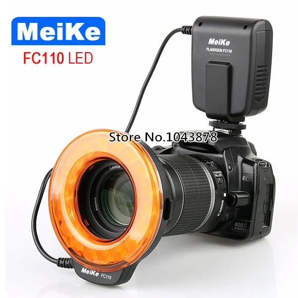 FC 110 светодиодная Кольцевая вспышка для Nikon D7000 D3100 D3000 D5000 D3200 D90 аксессуары