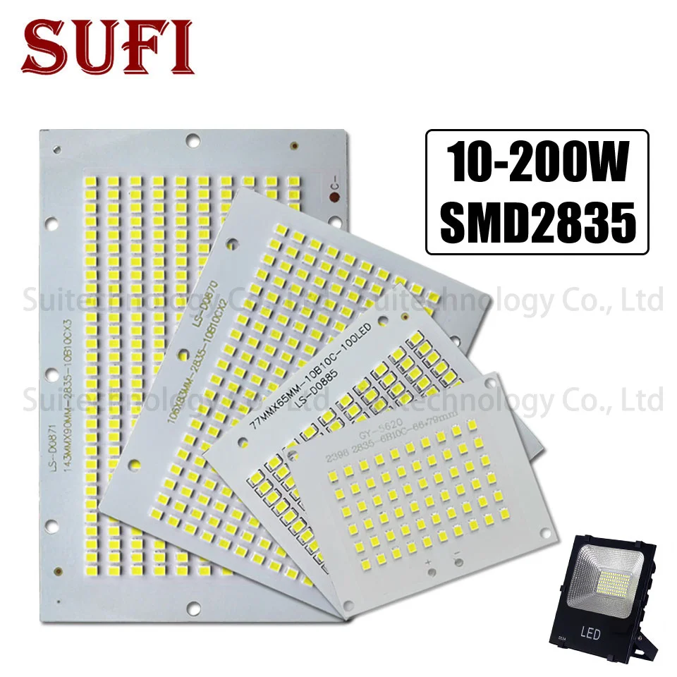 

LED Floodlight 10W 20W 30W 50W 100W 150W 200W Full Power led PCB board SMD2835 For Floodlight retrofit, light source replacement