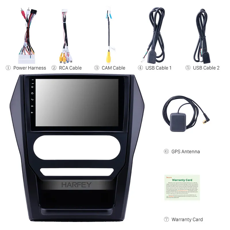 Discount Harfey 9 inch Android 8.1 Car Radio for Mahindra Scorpio Auto A/C 2015 HD Touch Screen GPS support Carplay DVR Rearview Camera 3