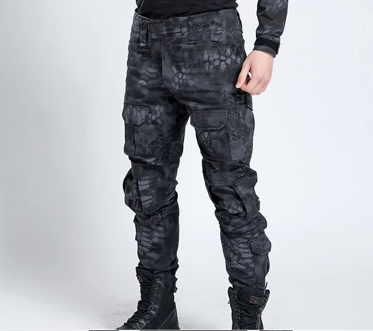 Preise Freies verschiffen 2019 männer Military Schlange Camouflage Taktische Hosen pantalon homme Armee hosen Fracht armee kampf hosen 70707