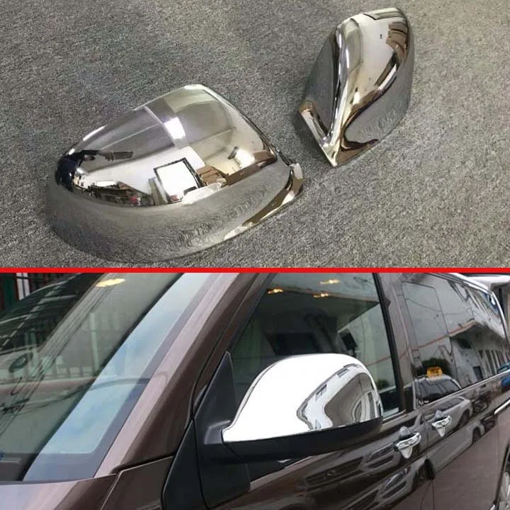 

For VW Volkswagen Transporter (T6) Caravelle 2017 2018 ABS Chrome Door Side Mirror Cover Trim Rear View Cap Overlay Molding