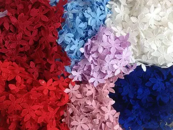 

10 yards/lot 4.5cm Small Wide White/Red/Blue/Colors Fabric Beautiful Flower Lace Trim Sewing Craft