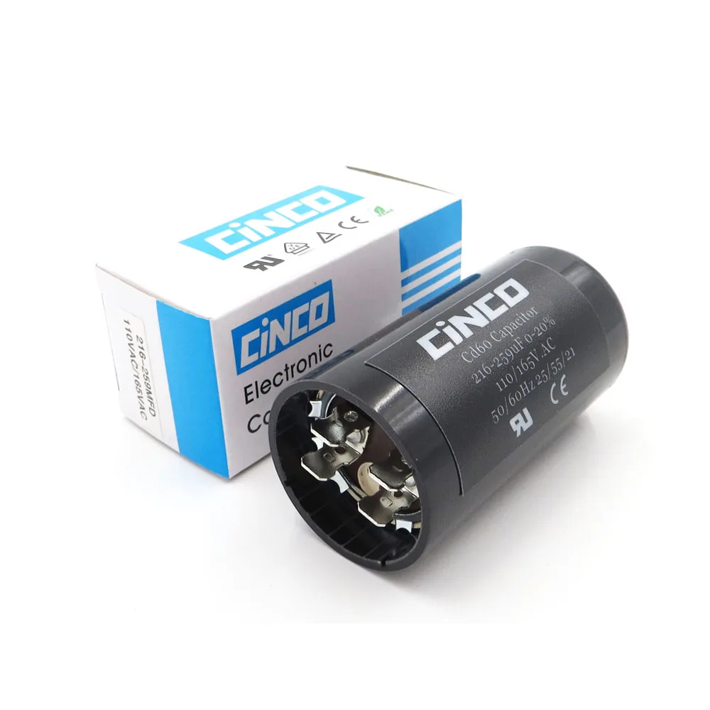 CD60 двигателя пусковые конденсаторы запуск 216 259 мкФ 110 V 125 165 mfd uf mf компрессор HVAC