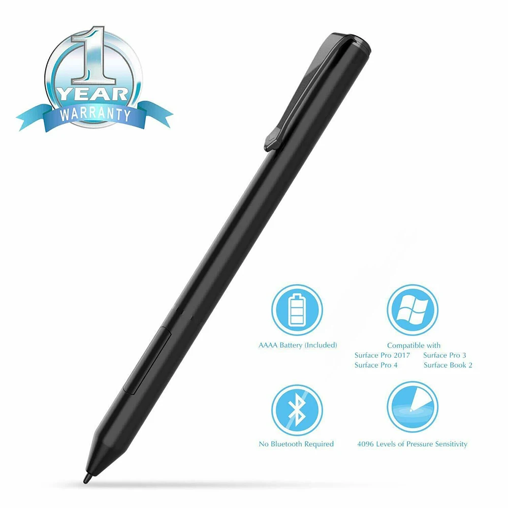 Новый 4096 давление стилусы ручка для microsoft Surface Go Pro 5/4/3/книга 142 мм беспроводной Твердые алюминиевые аксессуары с ручкой
