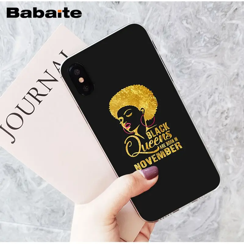 Мягкий силиконовый чехол для iPhone 5 5Sx 6 7 7plus 8 8Plus X XS MAX XR Babaite 2bunz Melanin Poppin Aba black girl