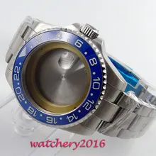 43 мм сапфировое стекло синий керамический ободок корпус часов Калибр ETA 821A 2836 Движение