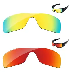 Огненный красный и 24 К золотой 2 шт. зеркало Поляризованные замена оптические стёкла для Batwolf солнцезащитные очки женщин рамки 100% UVA и UVB