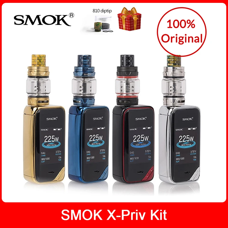 Original SMOK X-Priv Kit 225W with TFV12 Prince Tank 8ml +Q4/T10 Coils For Electronic Cigarette x priv vape kit VS G-PRIV 2/MAG Original SMOK X-Priv Kit 225W with TFV12 Prince Tank 8ml +Q4/T10 Coils For Electronic Cigarette x priv vape kit VS G-PRIV 2/MAG