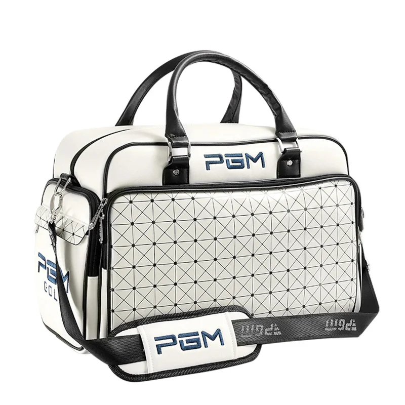 

PGM Brand Golf Clothes Bag PU Leather Waterproof Large Capacity Independent Shoes Bag Sports Handbags 48x30cm