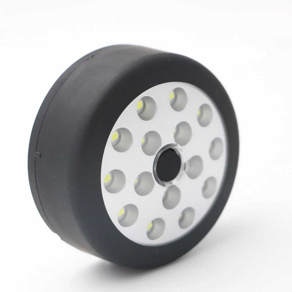 

Multifunction 15 LED Round Flashlight Torch Outdoor Handy Lamp Portable Work Camp Light Tent Hang Lamp with Magnet Hook By 3*AA