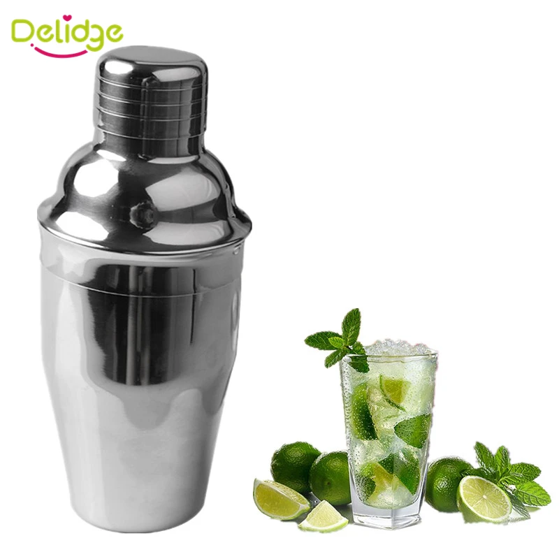 1 pc 250 ml &350 ml Cocktail Shaker Stainless Steel Bar Cocktail Mixer
