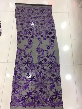 

Newest Design Tulle Lace with sequins Beautiful African Lace Fabric CiCi-32504 For Sewing