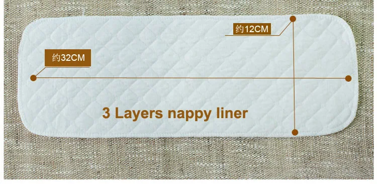 3 layers nappy liner