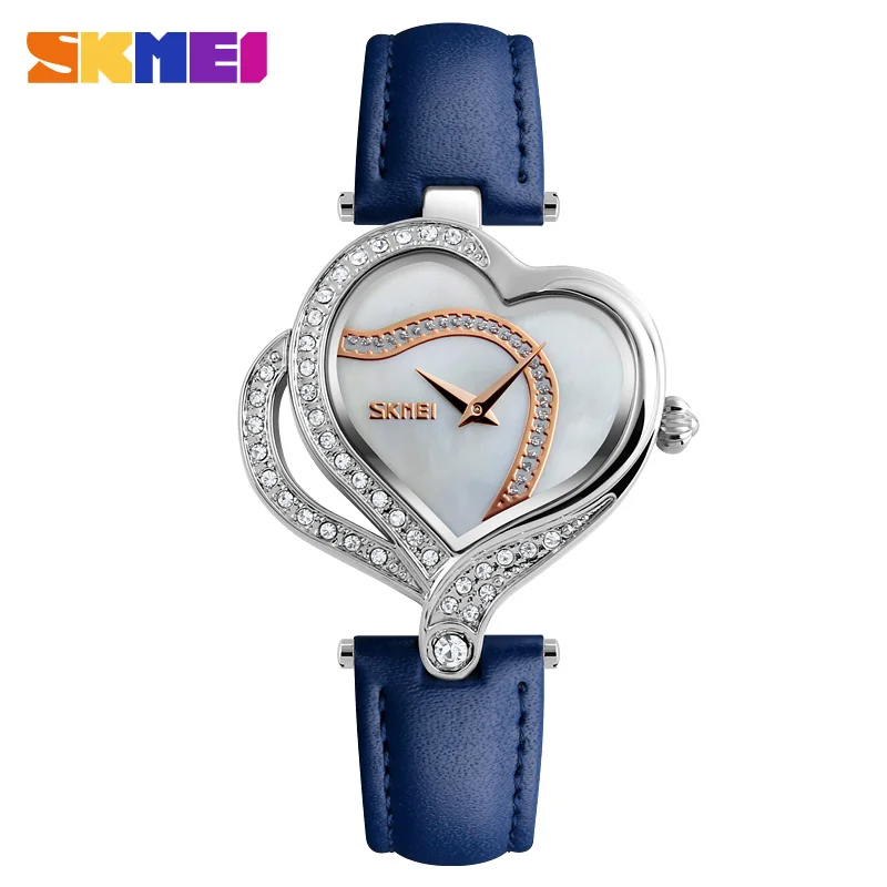 

SKMEI Women Fashion Luxury Casual Leather Brand Creative Watches Waterproof Wristwatches Quartz Watch Ladies Relogio Feminino