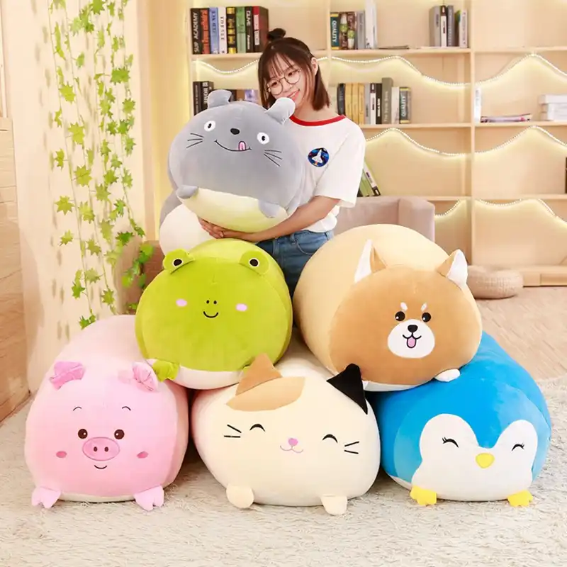 30cm 60cm 90cm Cute Fat Dog Cat Totoro Penguin Frog Plush Toy Stuffed Anime Figure Cartoon Pillow Kids Toys Gift For Girlfriend Aliexpress