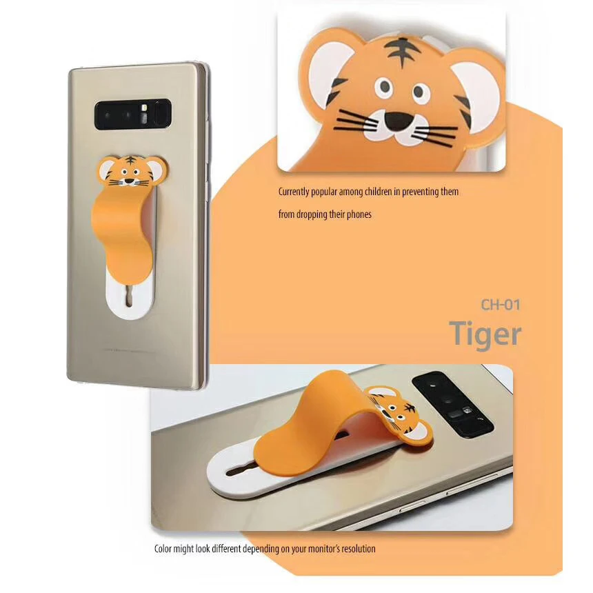 Универсальный держатель-кольцо на палец для мобильного телефона, многодиапазонный держатель для телефона с милым животным, смарт-наклейка на заднюю панель для iphone samsung