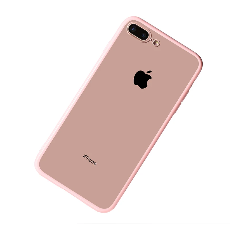 PC+ TPU прозрачный чехол с кристаллами для iPhone XS MAX iPhone XR iPhone 7 8 6 5 s 5SE 6Plus 7Plus iPhone 8Plus чехол для задней панели сотового телефона бампер - Цвет: Розовый