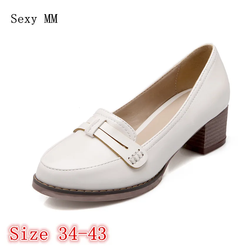 

High Heels Low High Heel Shoes Women Pumps Stiletto Woman Party Wedding Shoes Kitten Heels Plus Size 34 - 40 41 42 43