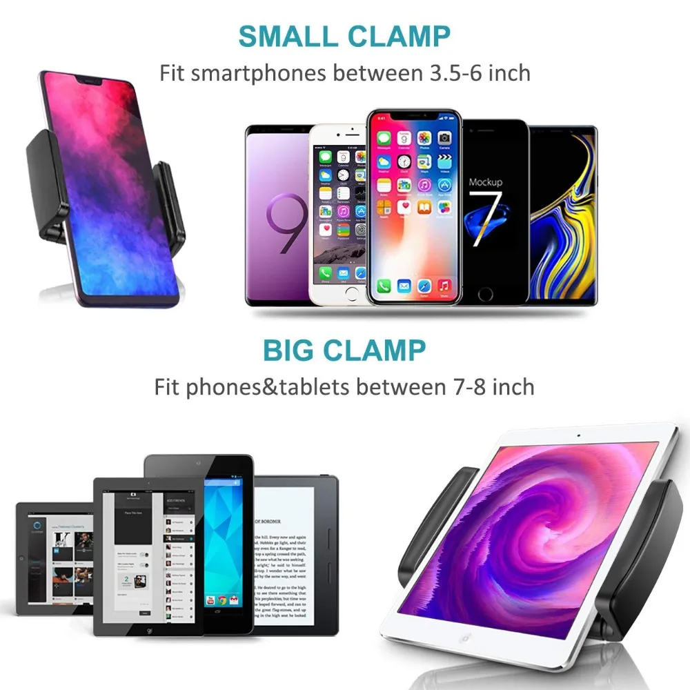 Car Mount Holder for Ipad Mini 4 3 Universal 360 Degree Rotating Bracket Navigation Stents for Samsung T280 7 to 8 inch Tablet (4)