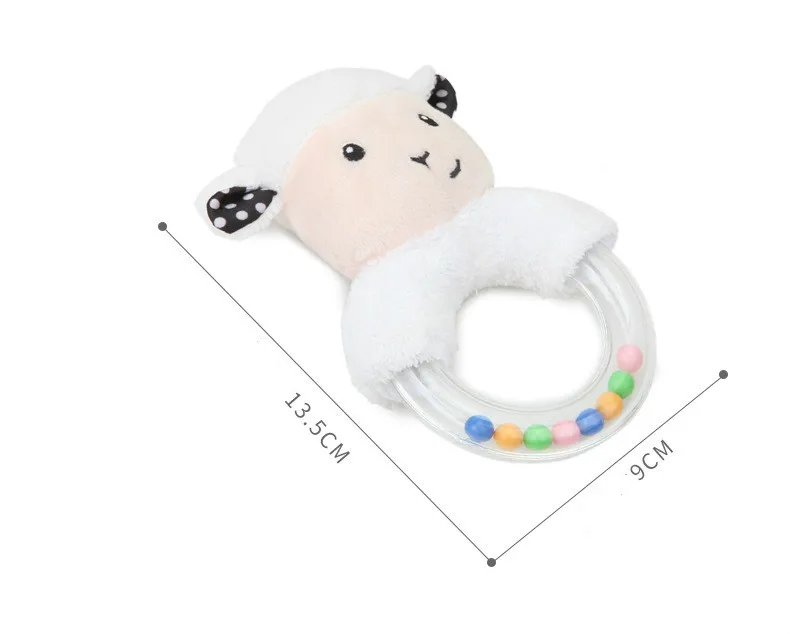 Cute Baby Rattle Toys Rabbit Plush Baby Cartoon Bed Toys for Newborn 0-24 Months Educational Toy Rabbit Bear Hand Bells