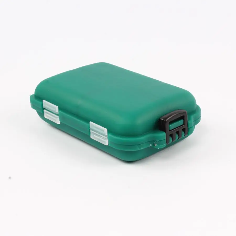 

Small Size Green Box Bait Storage Box 10 Compartments Good Sealing Sturdy And Durable
