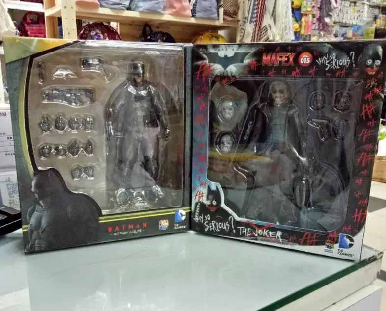 MAFEX NO.015 & 017 Бэтмен Темная ночь Джокер ПВХ экшн фигурка Коллекционная модель