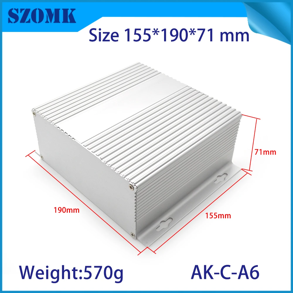 

4 pcs/lot metal electronics enclosure extruder aluminium housing 71*190*155mm diy design case for pcb and gps tracker mental cas