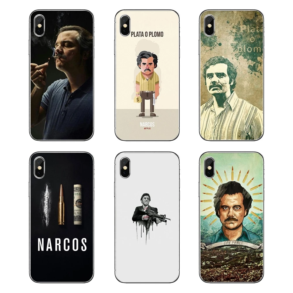 For iPod Touch iPhone 4 4S 5 5S 5C SE 6 6S 7 8 X XR XS Plus MAX Pablo Escobar Transparent Soft Cases Covers |
