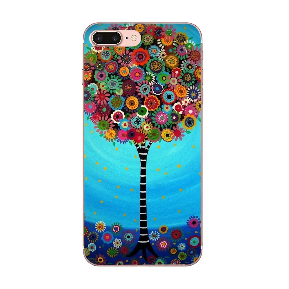 Мягкий резиновый Чехол Klimt Gustav Art Tree Of Life для Apple iPhone 4 4S 5 5C 5S SE 6 6S 7 8 Plus X XS Max