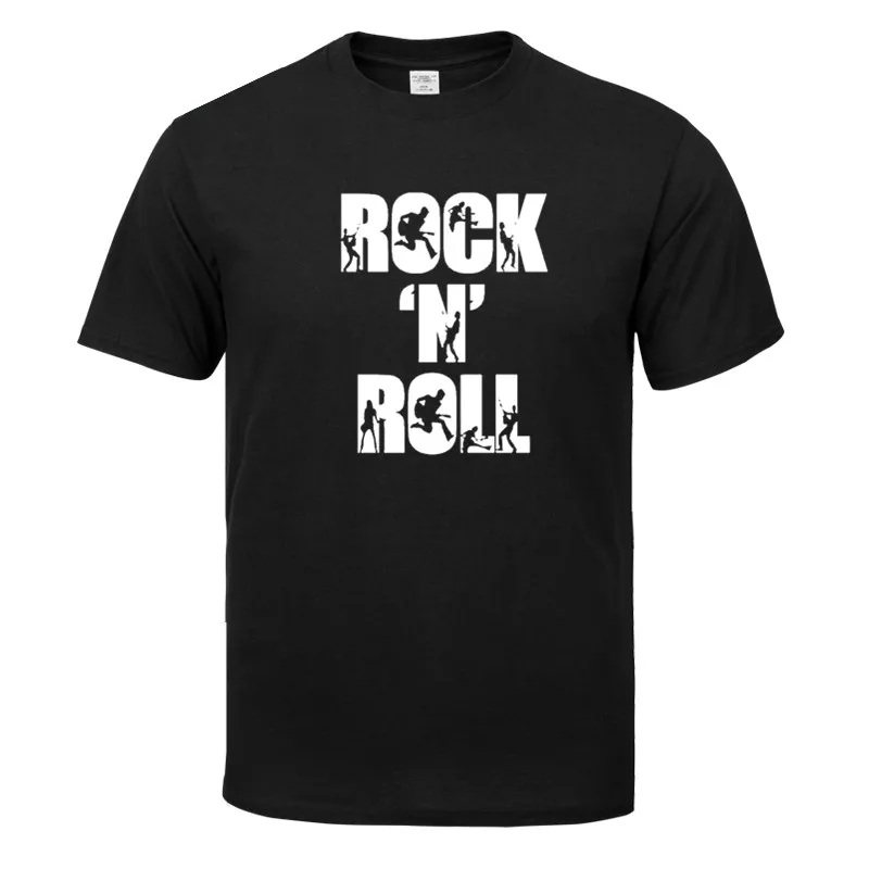 Мужская хлопковая футболка Rock N Roll летняя повседневная | одежда